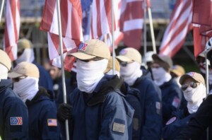 Masked Patriot Front White Nationalists Stage July 4 March through DC